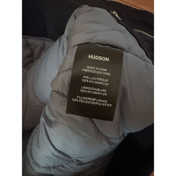 NWT Hudson M $228 Full Zip Mid-weight Navy Jacket Pockets - Picture 6 of 8